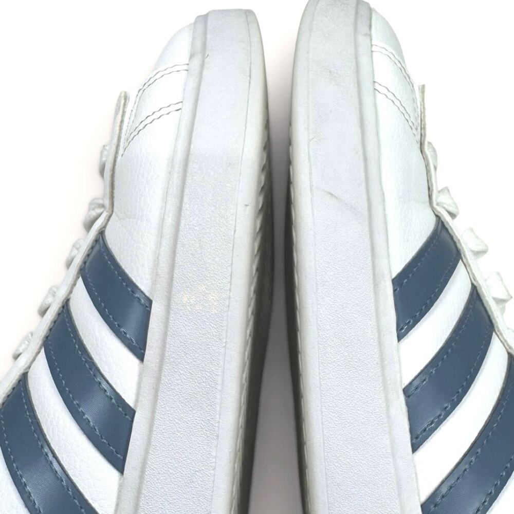 Adidas Women's Grand Court 2.0 Tennis Shoes Blue Stripe Pink Heel Tab White 7.5 - Picture 8 of 10